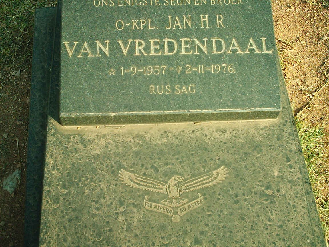 VREDENDAAL Jan H.R., van 1957-1976