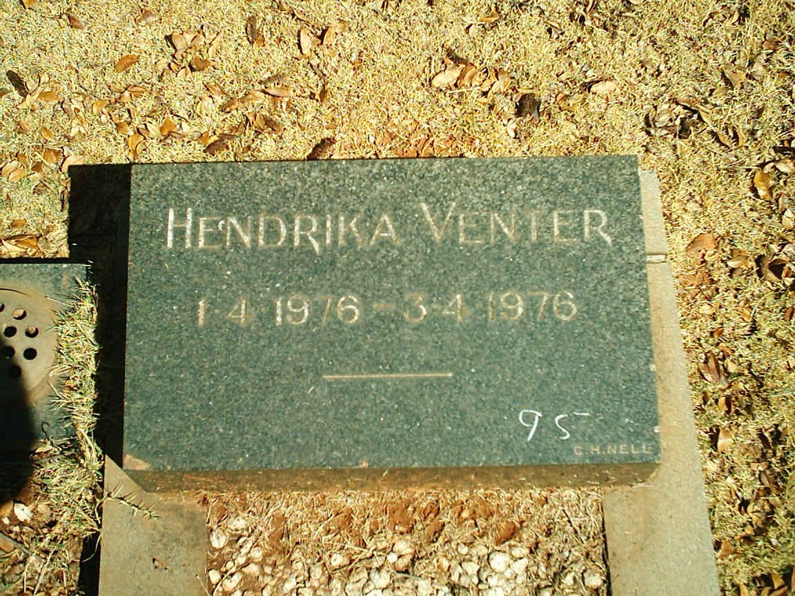 VENTER Hendrika 1976-1976