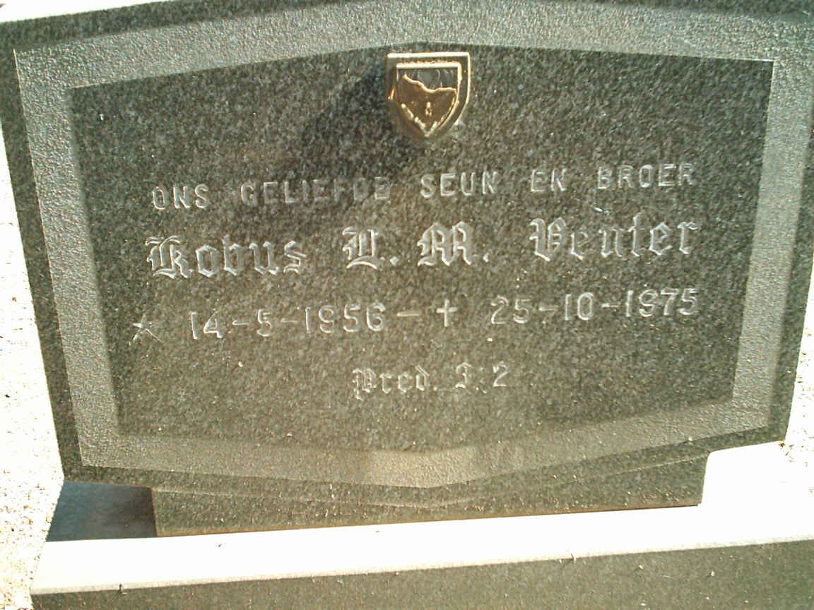 VENTER Kobus L.M. 1956-1975