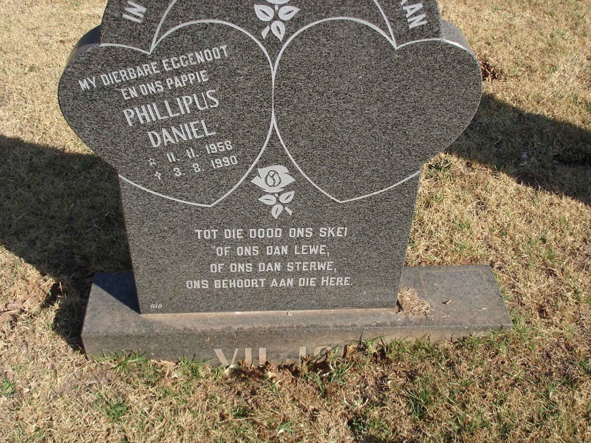 VILJOEN Phillipus Daniel 1958-1990