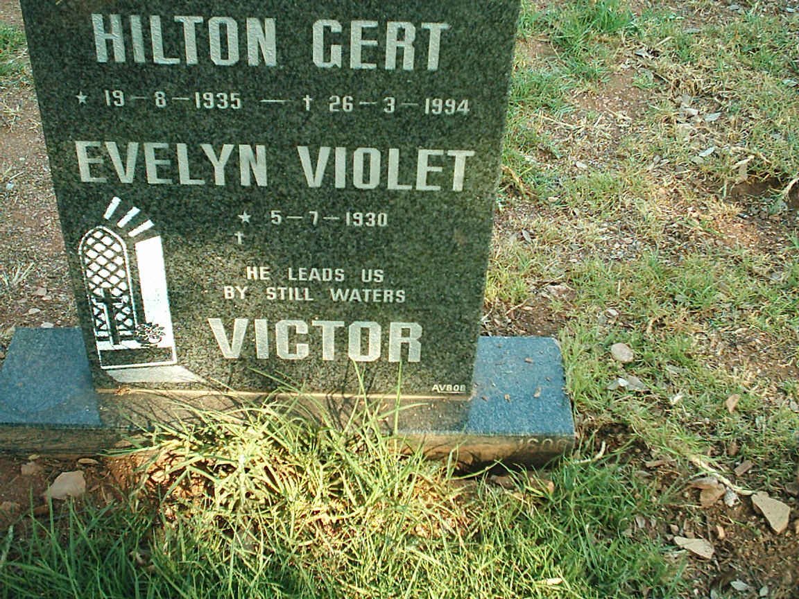 VICTOR Hilton Gert 1935-1994 &amp; Evelyn Violet 1930-