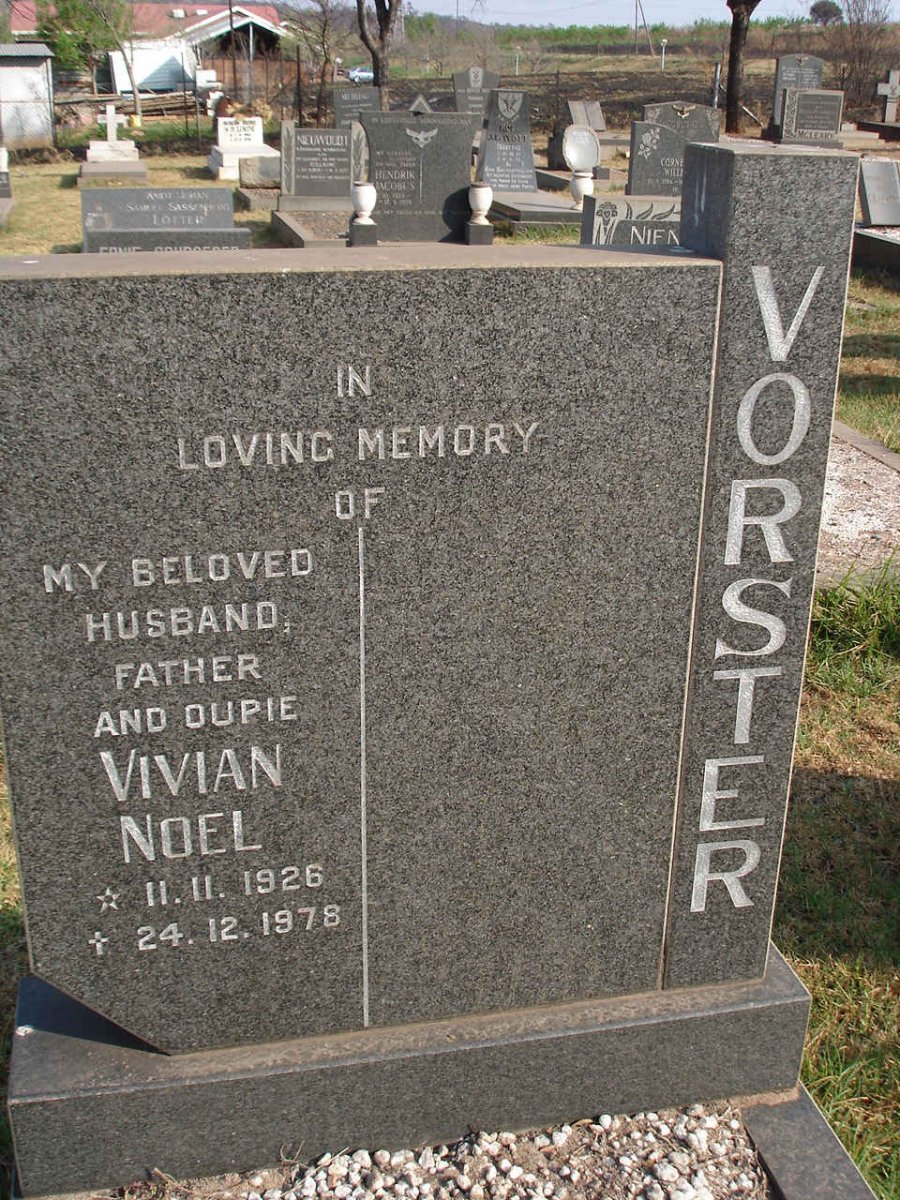 VORSTER Vivian Noel 1926-1978