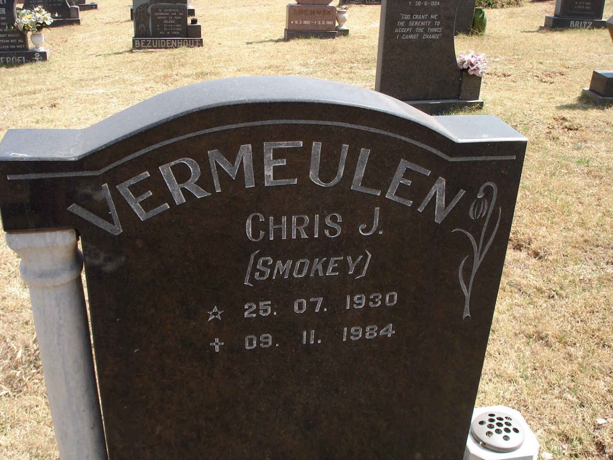 VERMEULEN Chris J. 1930-1984