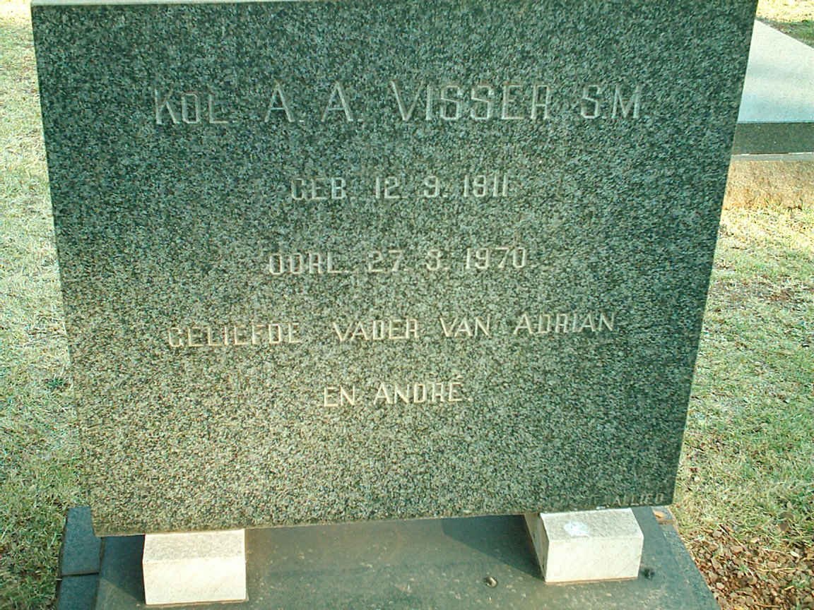 VISSER A.A. 1911-1970
