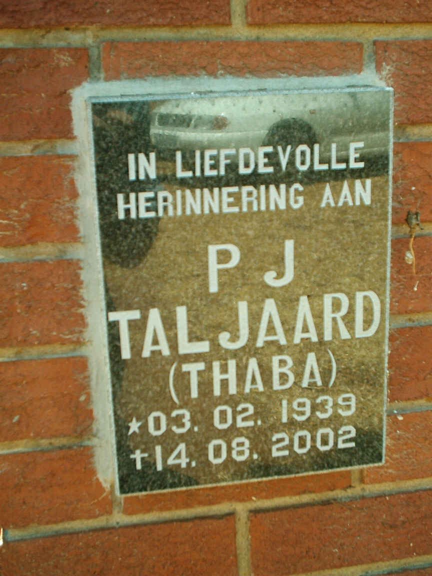 TALJAARD P.J. 1939-2002