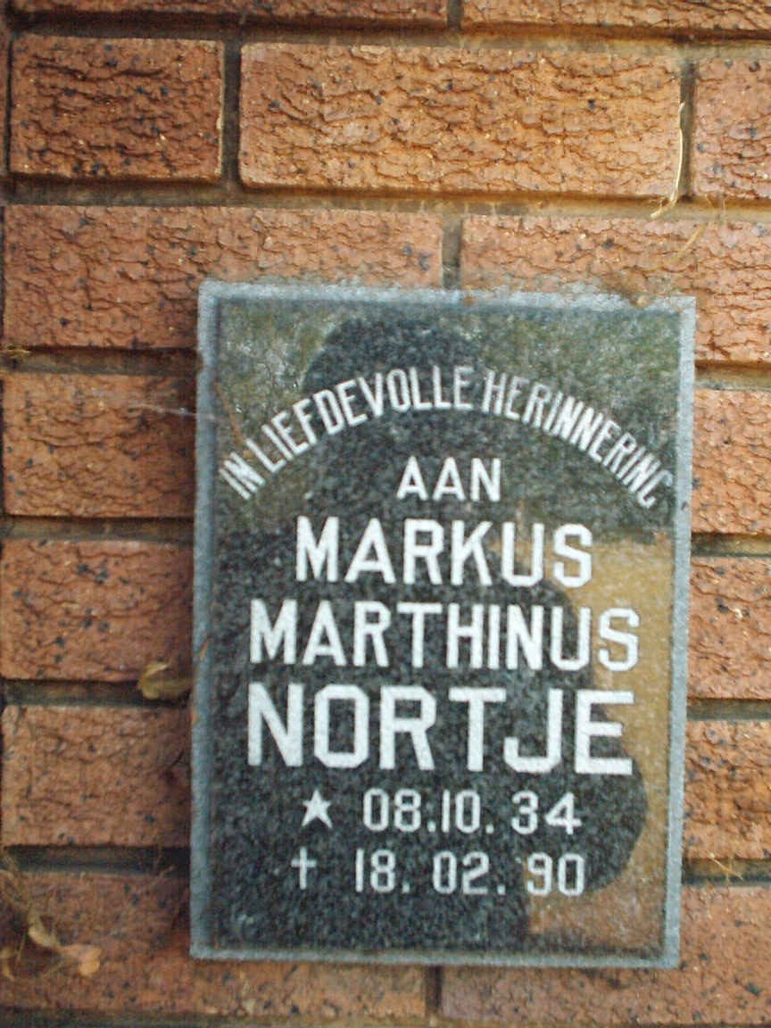 NORTJE Markus Marthinus 1934-1990