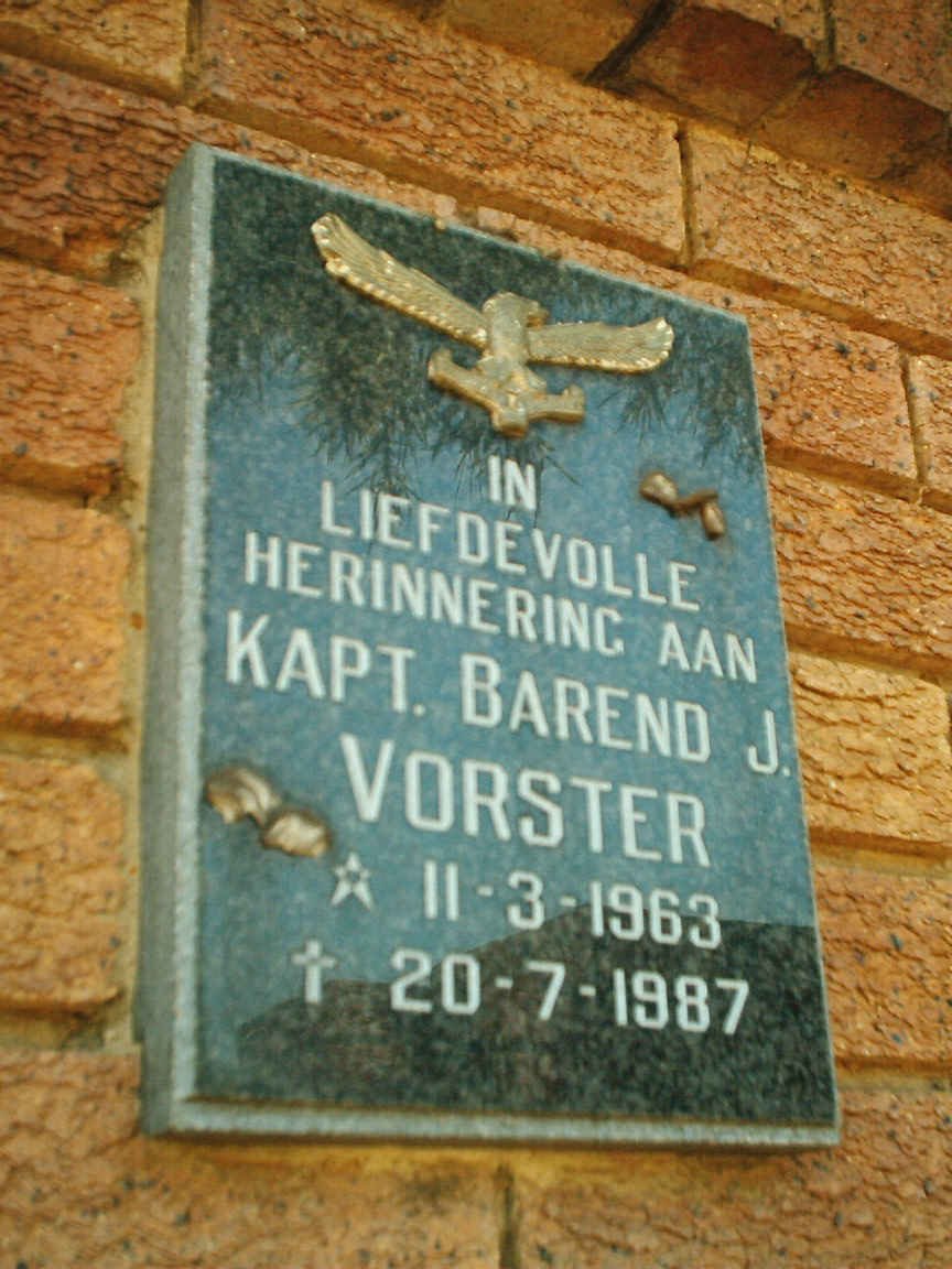 VORSTER Barend J. 1963-1987