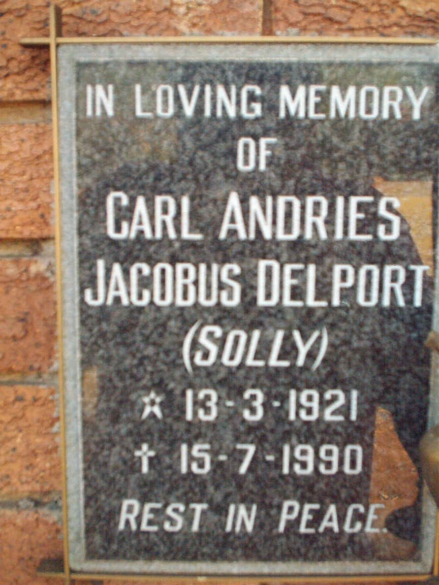 DELPORT Carl Andries Jacobus 1921-1990