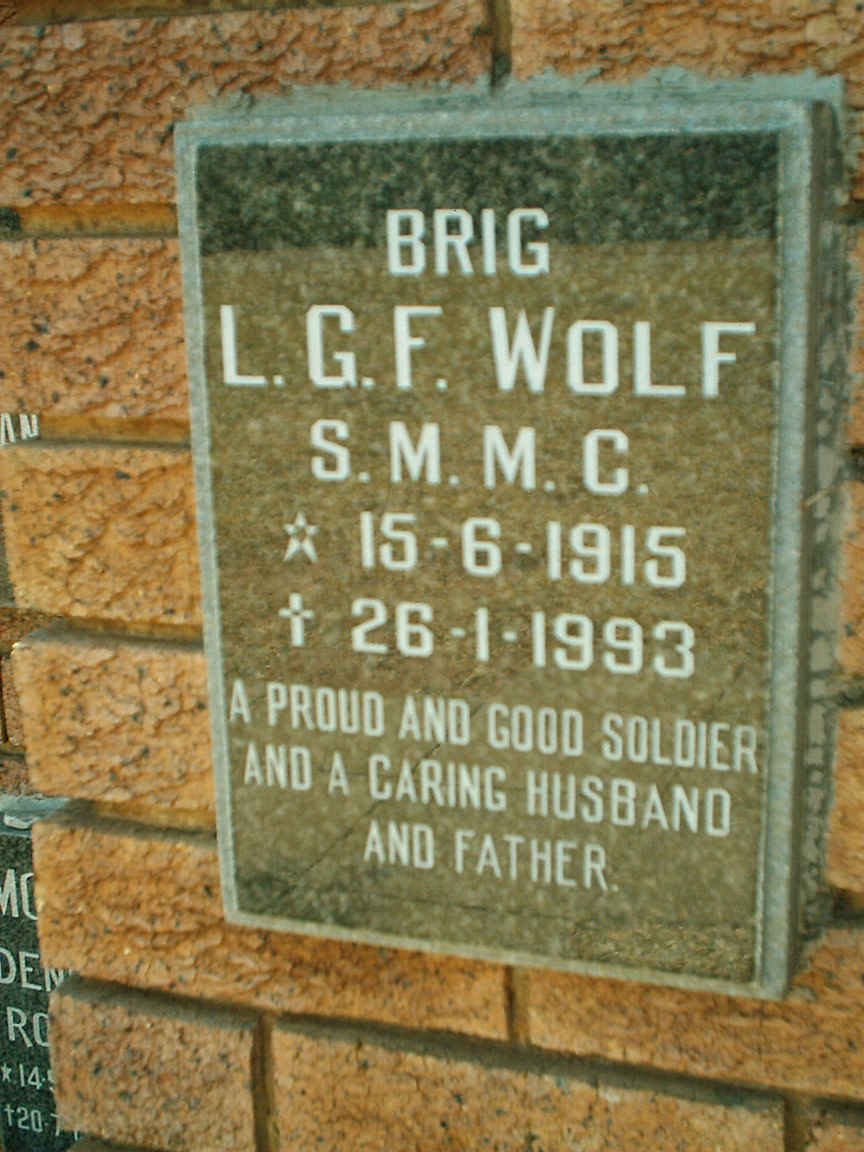 WOLF L.G.F. 1915-1993