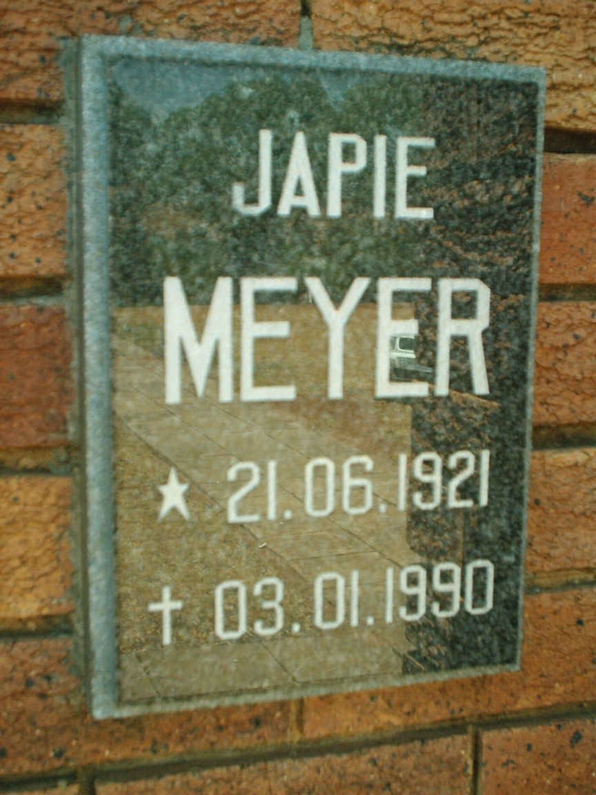 MEYER Japie 1921-1990