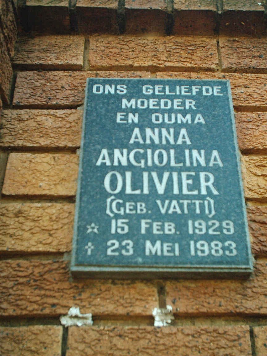 OLIVIER Anna Angliolina nee VATTI 1929-1983