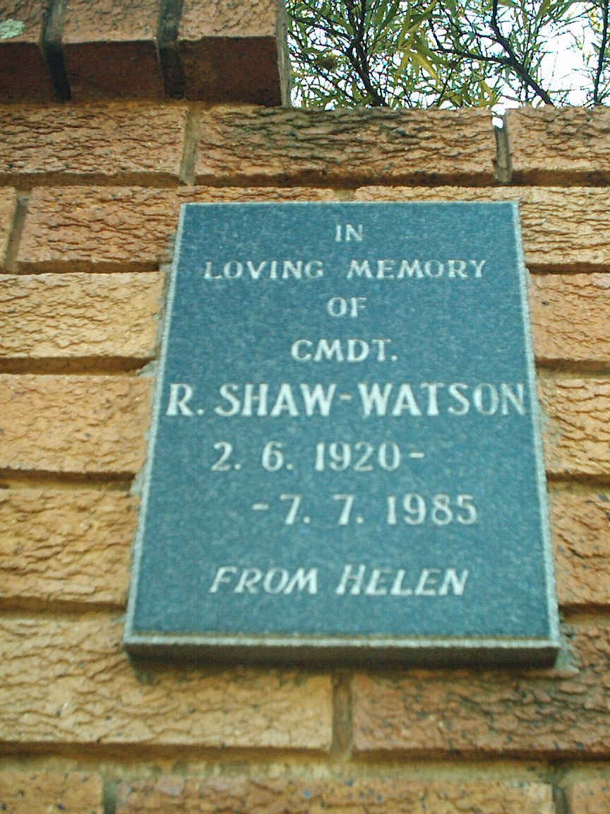 SHAW-WATSON R. 1920-1985
