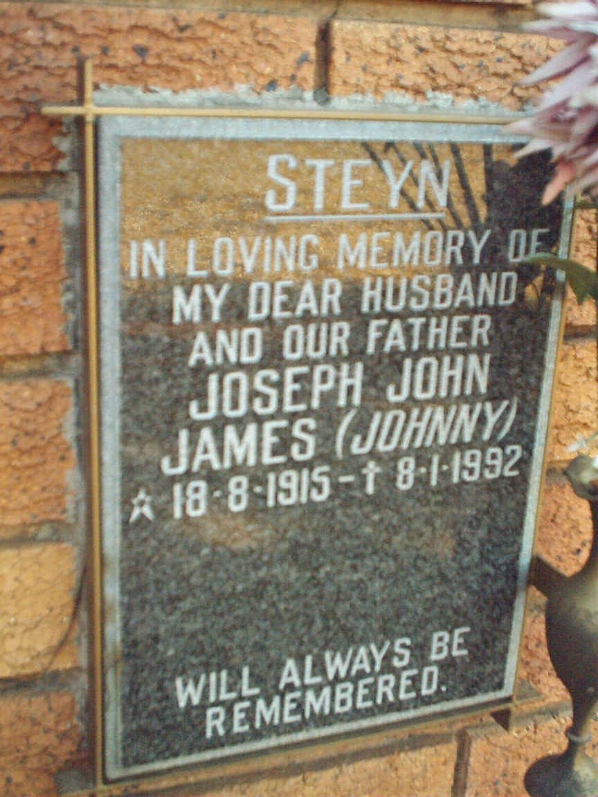 STEYN Joseph John James 1915-1992