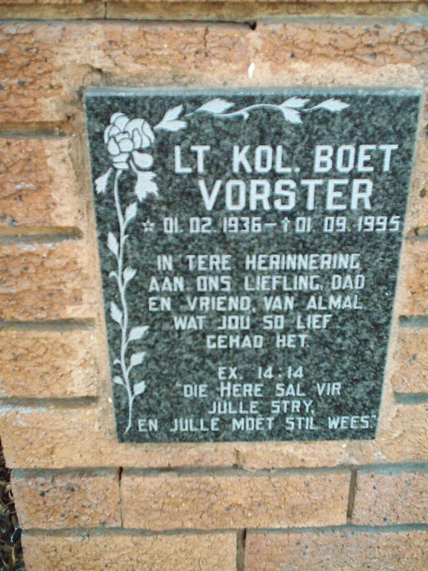 VORSTER Boet 1936-1995