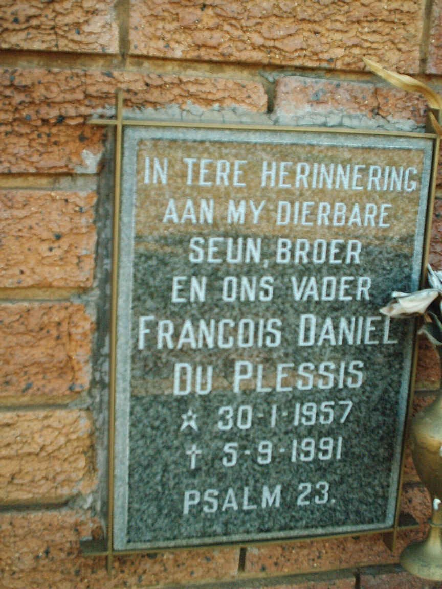 PLESSIS Francois Daniel, du 1957-1991