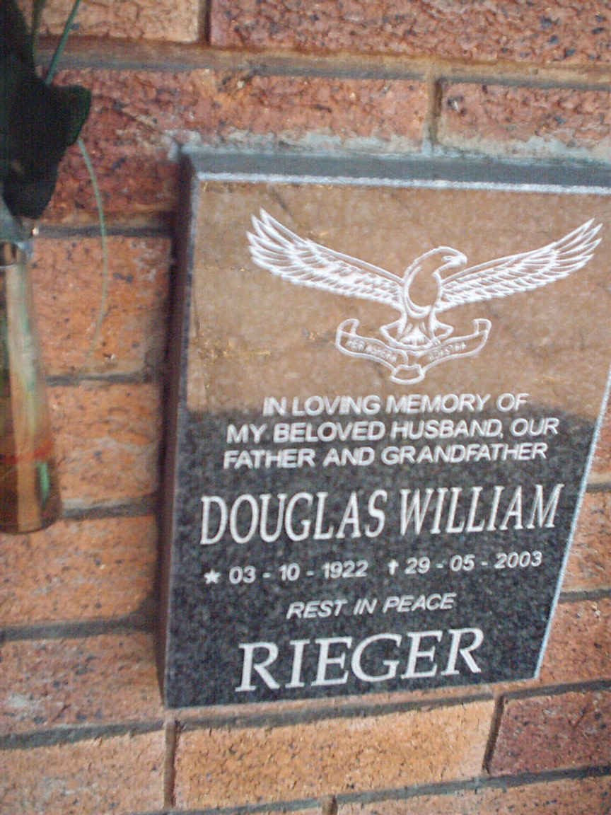 RIEGER Douglas William 1922-2003