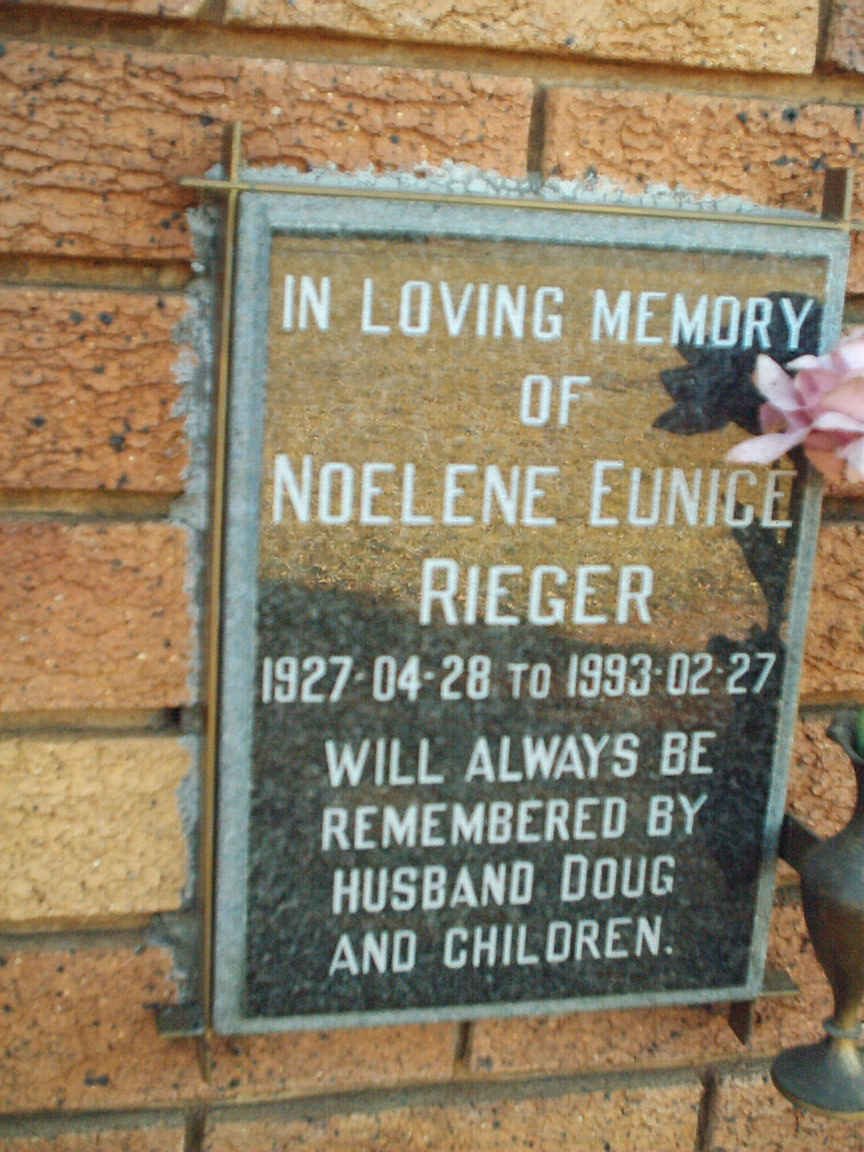 RIEGER Noeline Eunice 1927-1993