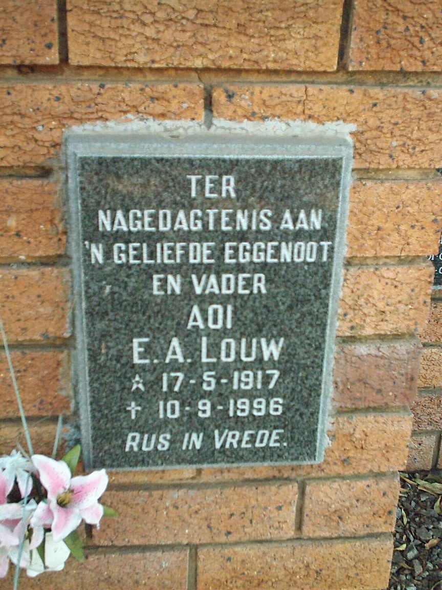 LOUW E.A. 1917-1996