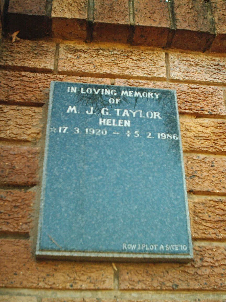 TAYLOR M.J.G. 1920-1986