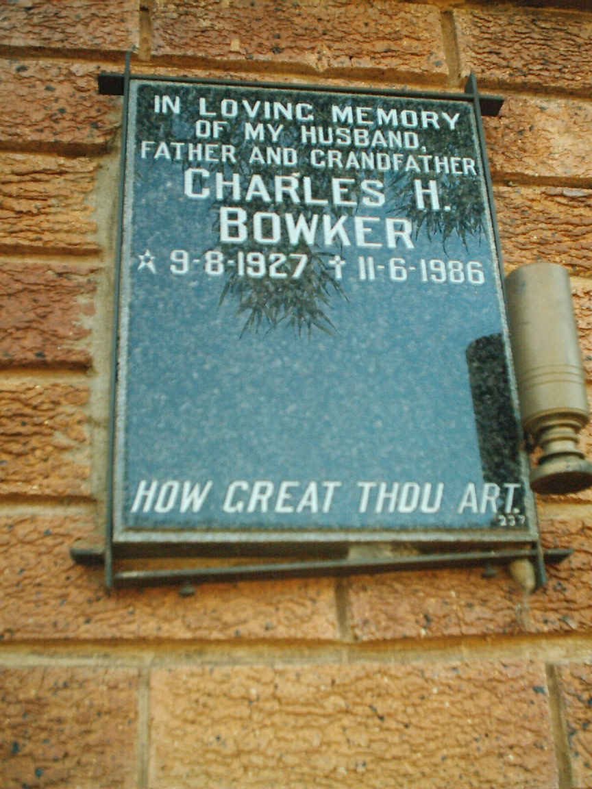 BOWKER Charles H. 1927-1986
