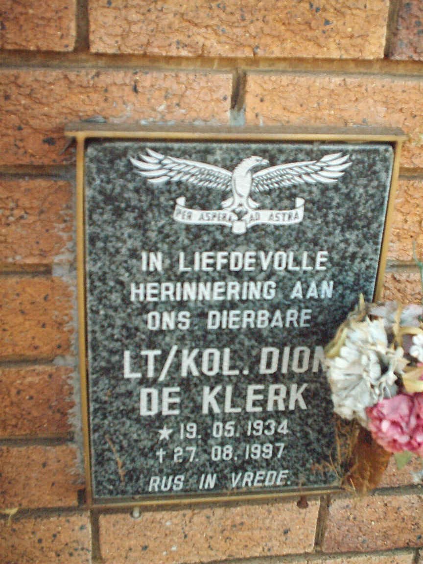 KLERK Dion, de 1934-1997