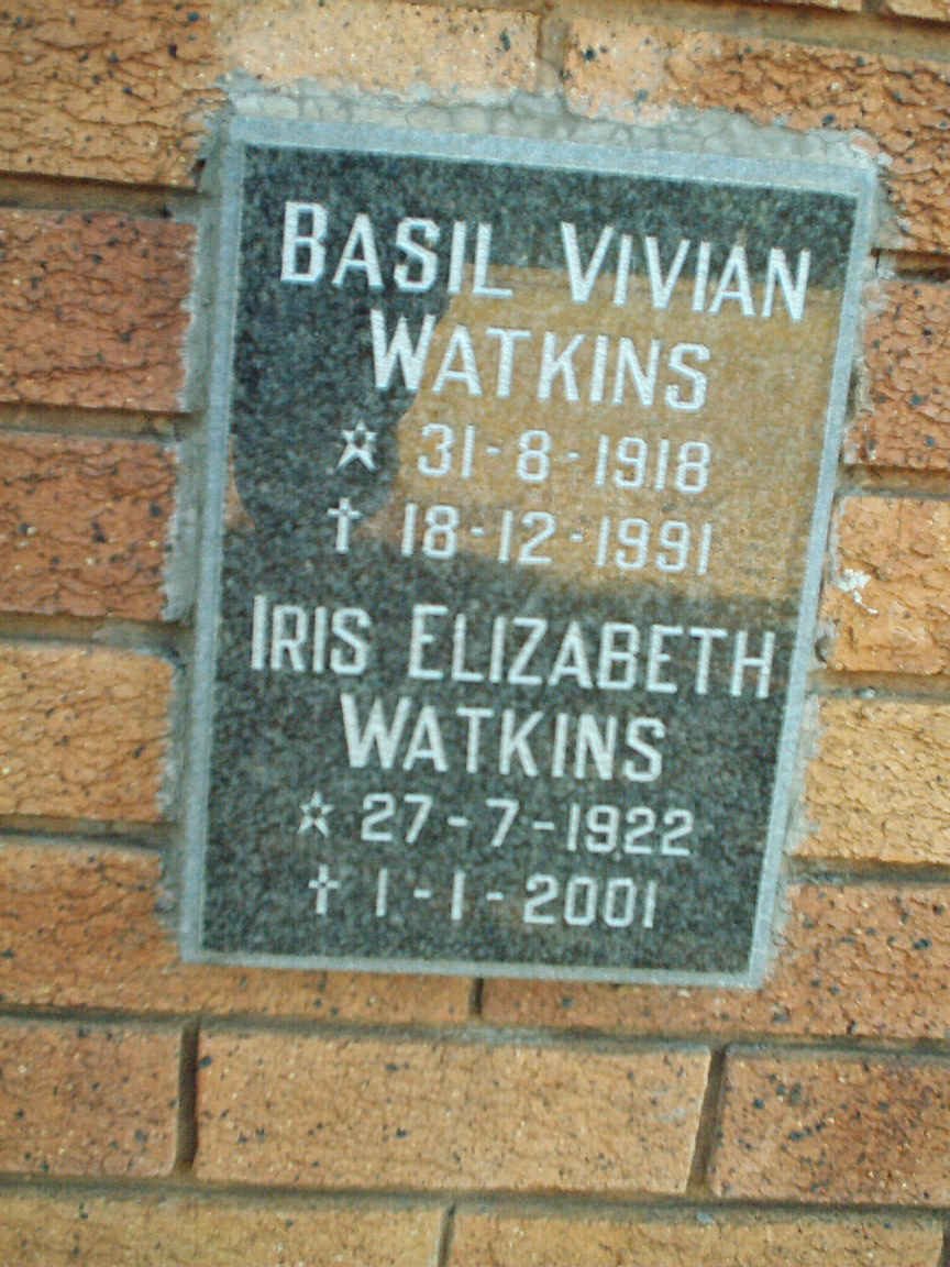 WATKINS Basil Vivian 1918-1991 &amp; Iris Elizabeth 1922-2001