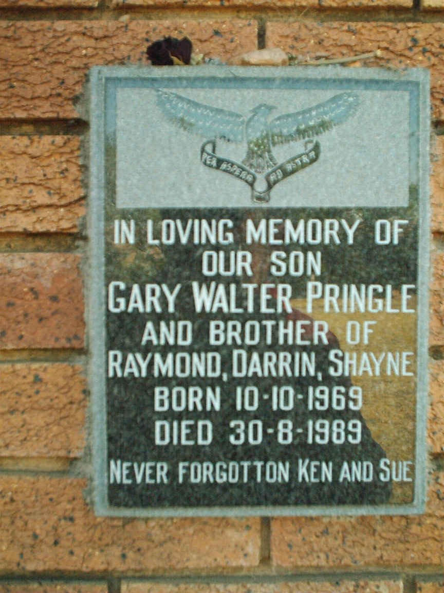PRINGLE Gary Walter 1969-1989