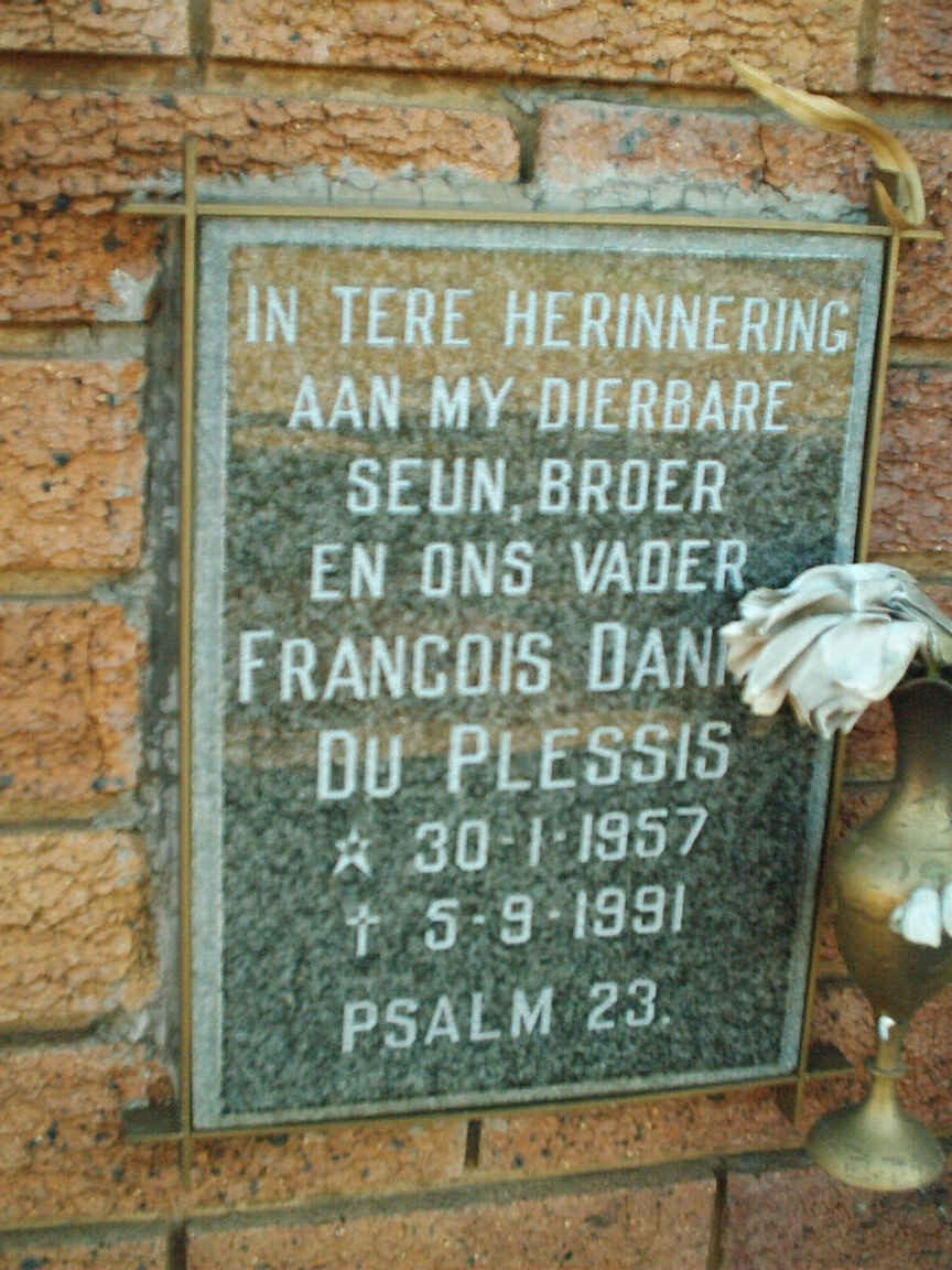 PLESSIS Francois Daniel, du 1957-1991