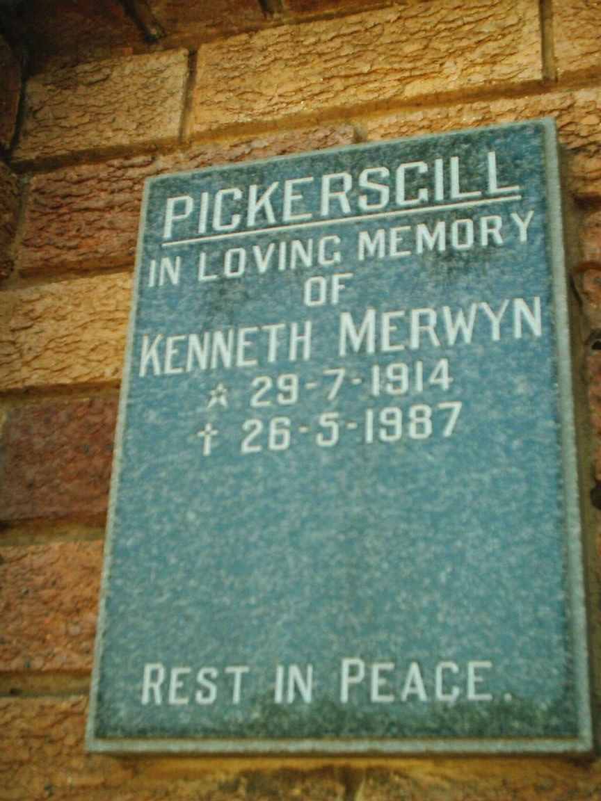 PICKERSGILL Kenneth Mervyn 1914-1987