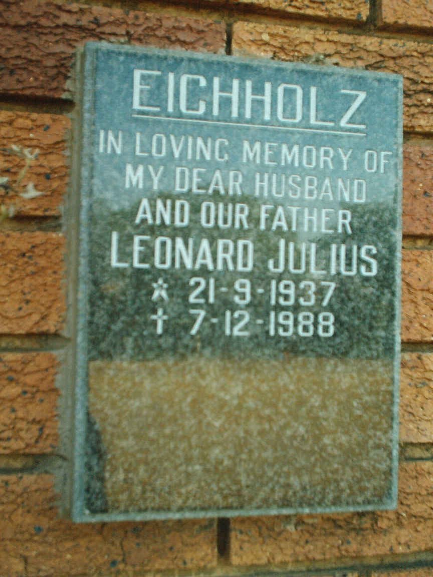EICHHOLZ Leonard Julius 1937-1988