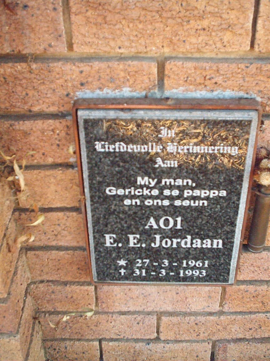 JORDAAN E.E. 1961-1993