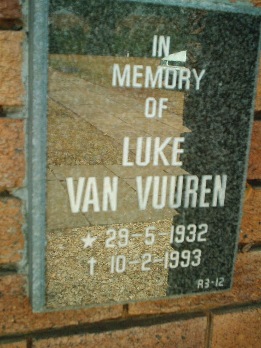 VUUREN Luke, van 1932-1993