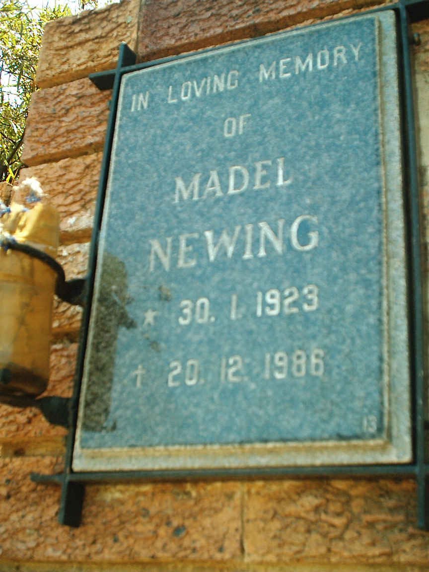 NEWING Madel 1923-1986