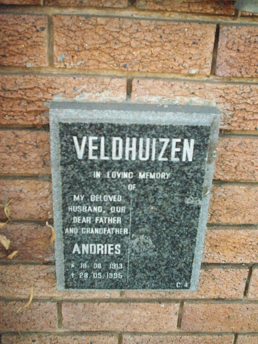 VELDHUIZEN Andries 1913-1995