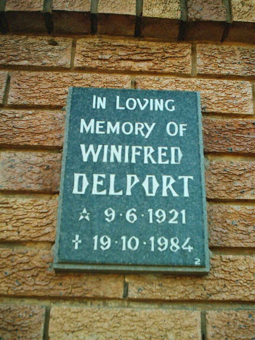 DELPORT Winifred 1921-1984