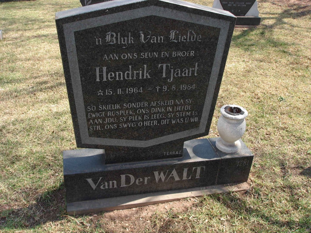 WALT Hendrik Tjaart, van der 1964-1984
