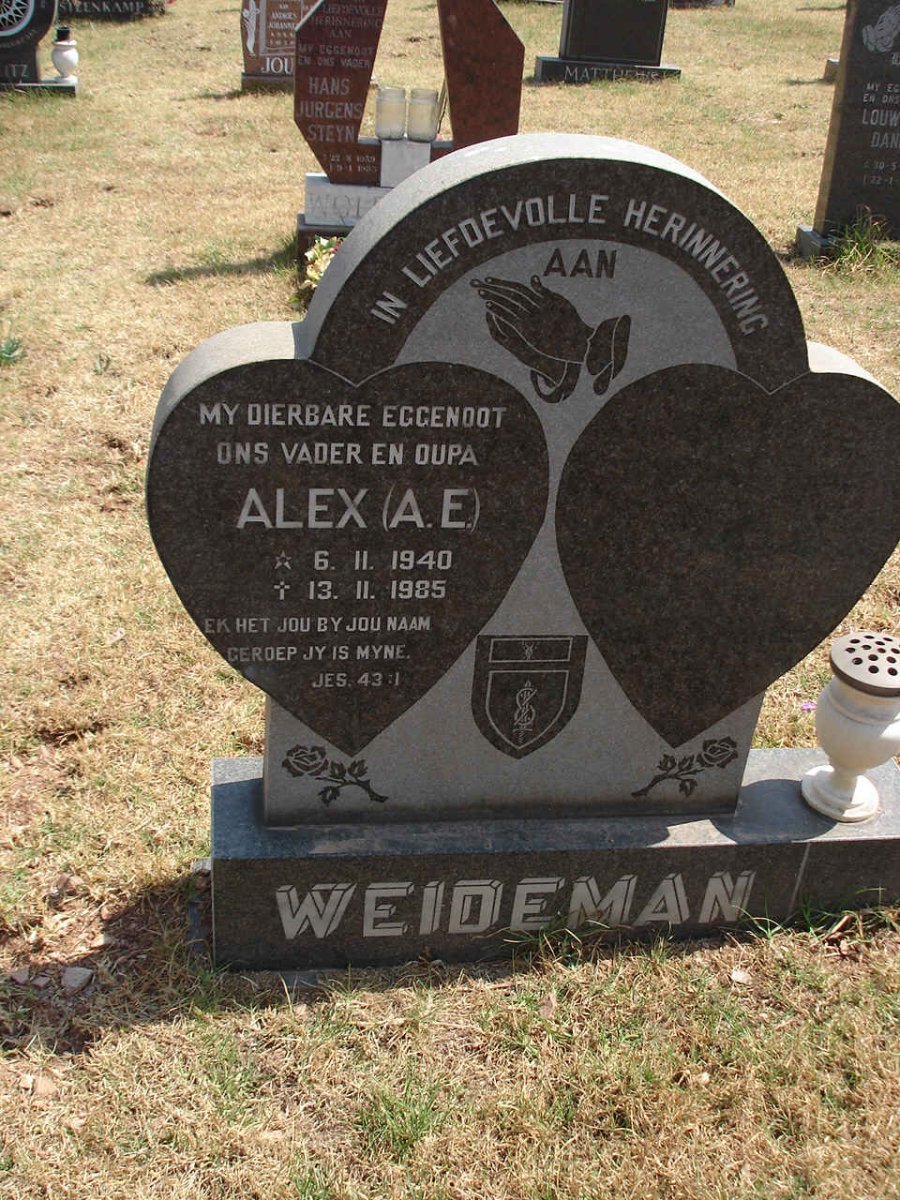 WEIDEMAN A.E. 1940-1985