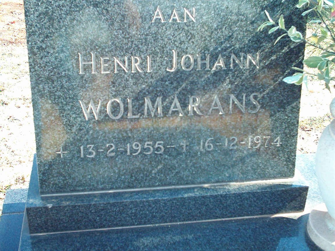 WOLMARANS Henri Johann 1955-1974