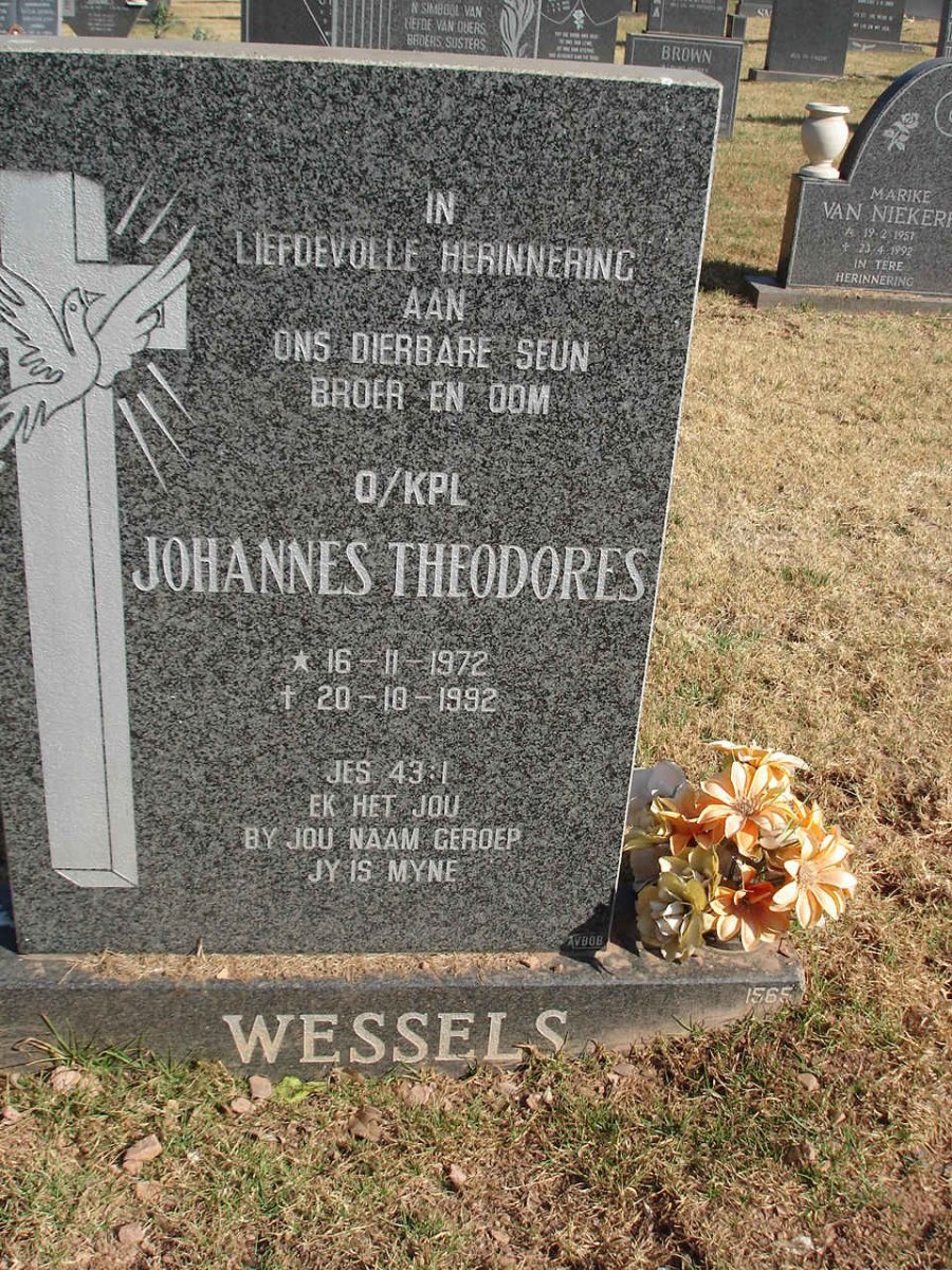 WESSELS Johannes Theodores 1972-1992