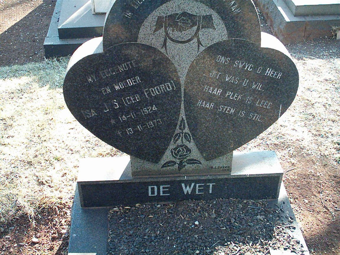 WET Isa J.S., de 1924-1973