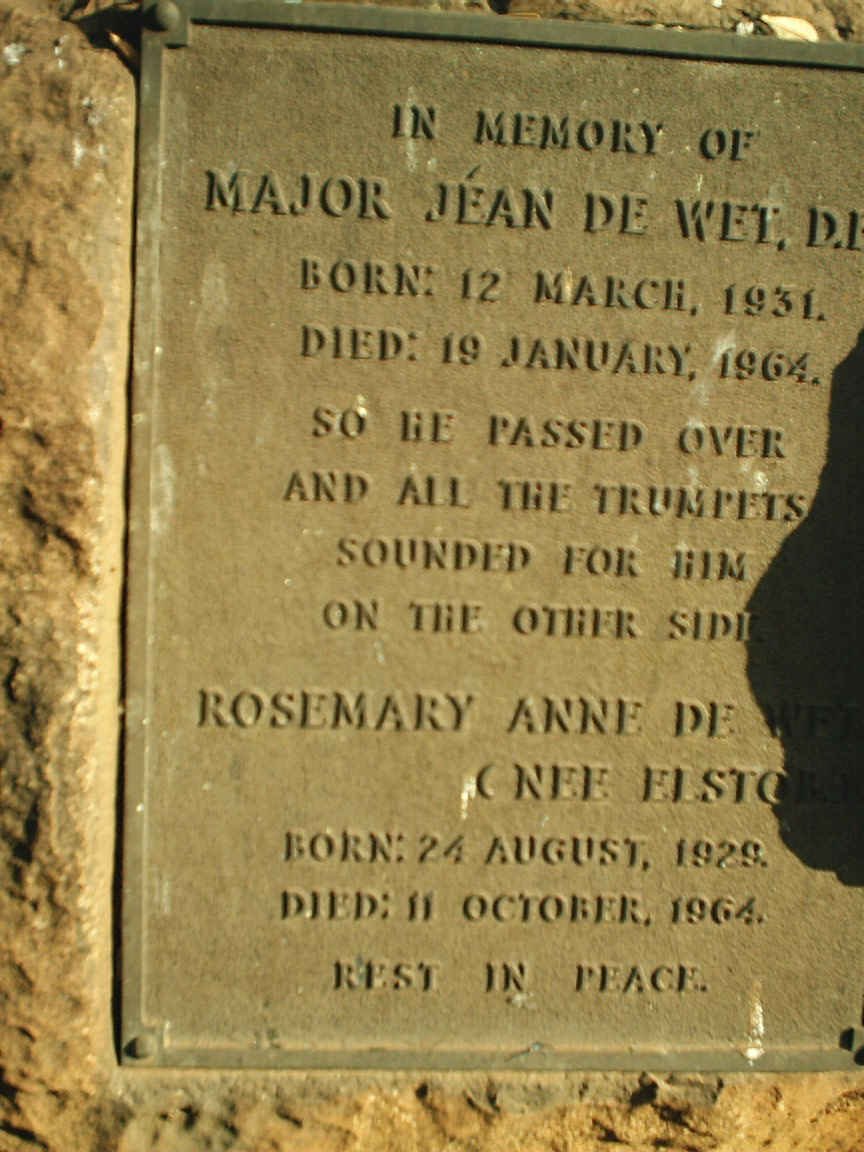 WET Jéan, de 1931-1964 &amp; Rosemary Anne ELSTON 1929-1964