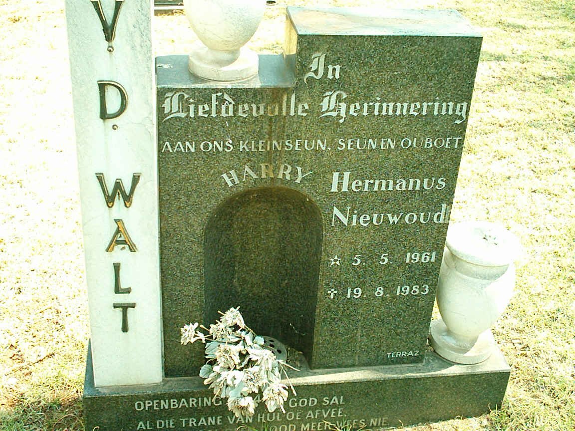 WALT Hermanus Nieuwoud, van der 1961-1983