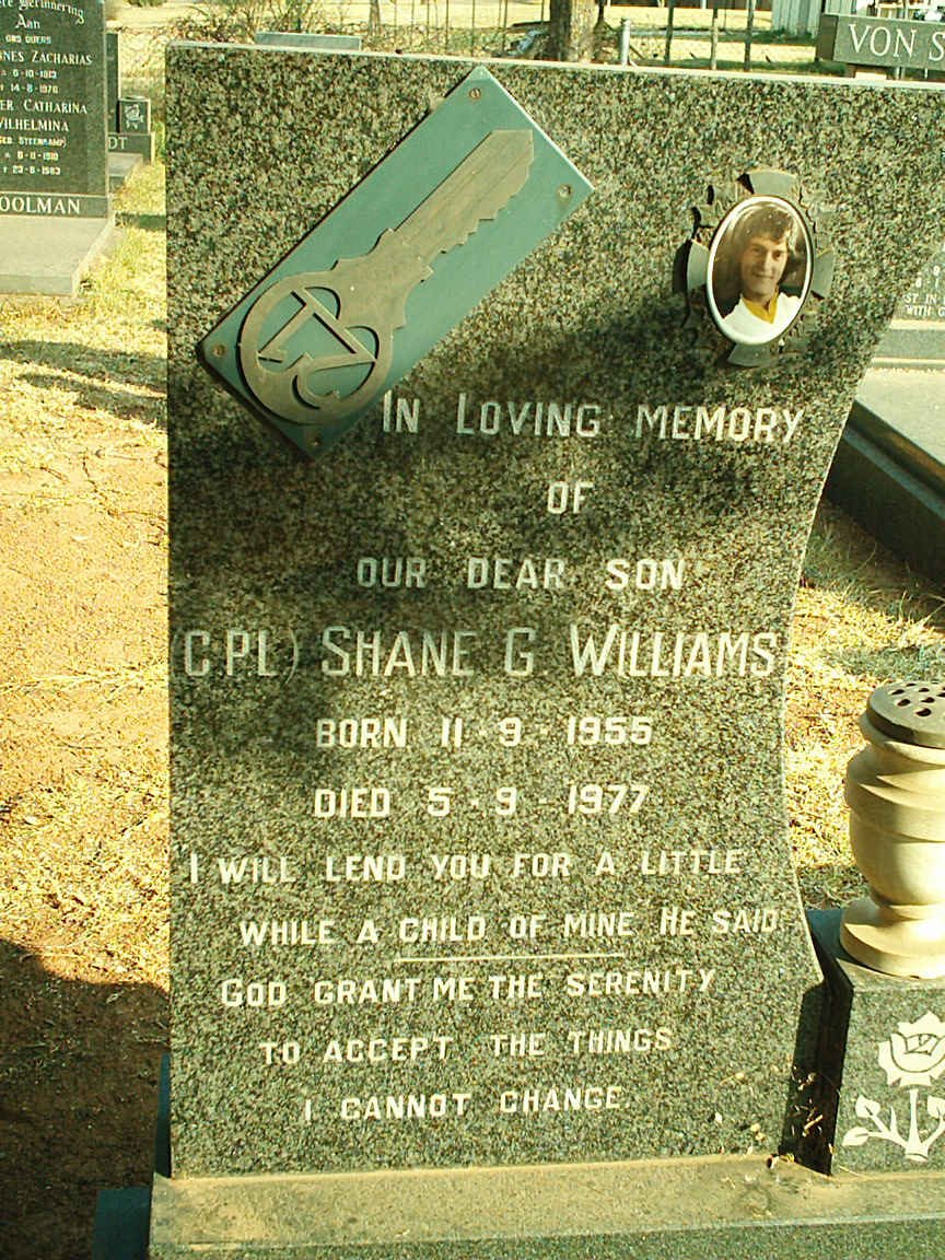 WILLIAMS Shane G. 1955-1977