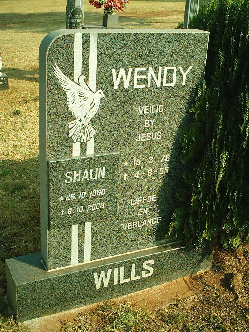 WILLS Wendy 1976-1995 :: WILLS Shaun 1980-2003