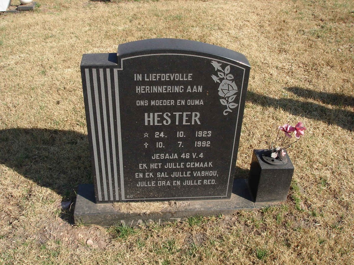ZYL Hester, van 1923-1992