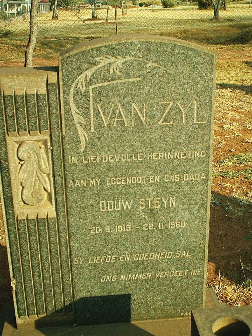 ZYL Douw Steyn, van 1919-1968