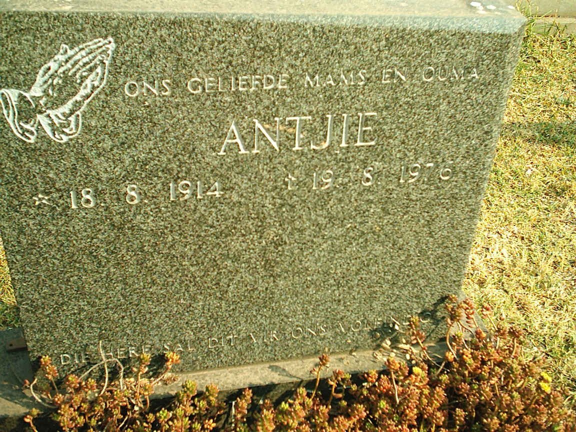 ? Antjie 1914-1976
