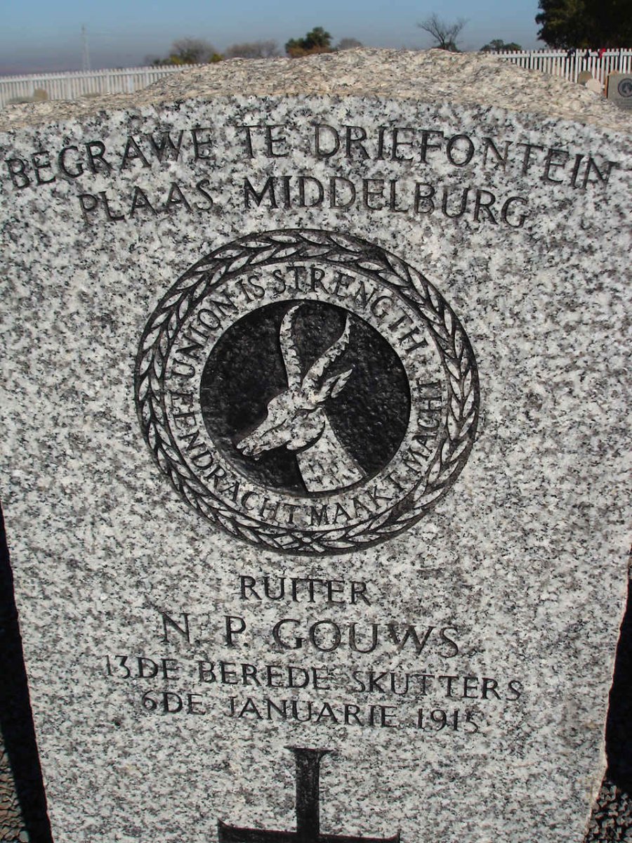 GOUWS N.P. -1915
