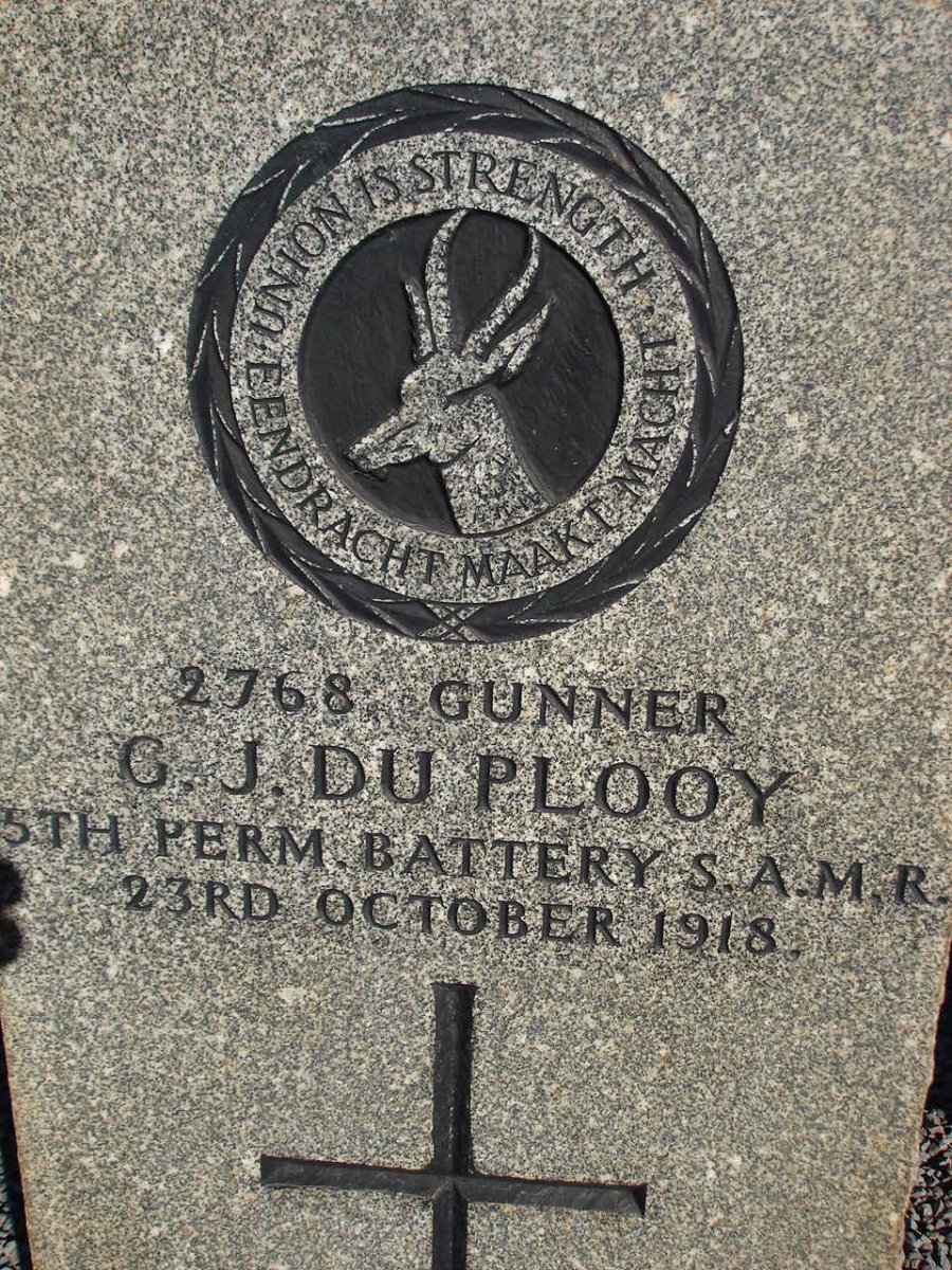 PLOOY G. J., du -1918