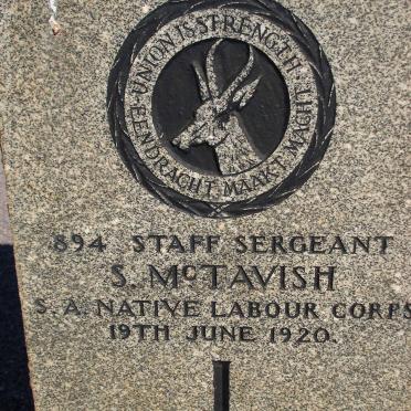 McTAVISH S. -1920
